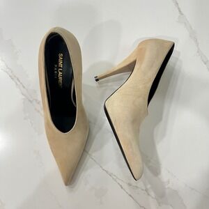 Saint Laurent Nico Pump in Cream‎